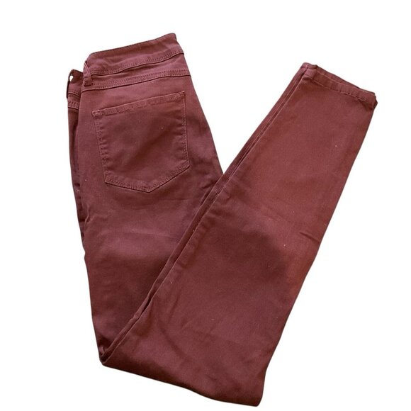 Dip Jeans Women's Size 10 Red Skinny Mid Rise Denim Stretch Dark Wash Cas… - Picture 2 of 8